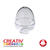 Kunststoff-Ei, transparent, teilbar, 5 Stück - 90x70mm, 5 Stück, teilbar
