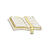 SALE Wachsmotiv Gebetbuch, 5 x 2,5 cm, wei / gold
