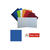 Karte quadratisch, 135x270 mm, 5 St., royalblau - Royalblau