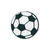 Holzstreuteile Fußball mit Klebepkt, 3 cm, 6 Stk - Streuteile Fussball