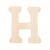 3D Holzbuchstabe 'H', 8cm extrastark - Buchstabe H