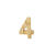 3D Holzzahl '4', 8cm extrastark - 4
