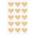NEU Kraftpapier Sticker Herzen, 4 Blatt