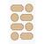 NEU Kraftpapier Sticker Etiketten, bedruckt, 4 Blatt