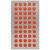 NEU Office Sticker, rote Punkte, 8 mm, 4 Blatt