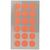 NEU Office Sticker, neon-rote Punkte, 15 mm, 4 Blatt - 15 mm