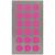 NEU Office Sticker, neon-pinke Punkte, 15 mm, 4 Blatt - 15 mm