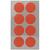 NEU Office Sticker, rote Punkte, 25 mm, 4 Blatt - 25 mm