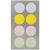 NEU Office Sticker, pastell Punkte, 25 mm, 4 Blatt - 25 mm