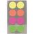 NEU Office Sticker, neon Punkte, 25 mm, 4 Blatt - 25 mm
