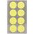 NEU Office Sticker, neon-gelbe Punkte, 25 mm, 4 Blatt - 25 mm