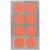 NEU Office Sticker, neon-rote Punkte, 25 mm, 4 Blatt - 25 mm