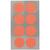NEU Office Sticker, neon-rote Punkte, 25 mm, 4 Blatt - 25 mm