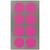NEU Office Sticker, neon-pinke Punkte, 25 mm, 4 Blatt - 25 mm