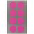 NEU Office Sticker, neon-pinke Punkte, 25 mm, 4 Blatt - 25 mm