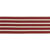 Webband Streifen, 100% Polyester, Bordeaux-Creme, 38 mm x 3 m Bild 2