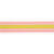 Webband Multi Streifen, 100% Polyester, Apricot-Neon Orange-Gelb, 38 mm x 3 m - Apricot-Neonorange-Gelb