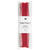 Organzaband mit Drahtkante, Rot-Silber, 19 mm x 3 m