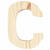 3D Holzbuchstabe 'C', 8cm extrastark - Buchstabe C