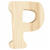 3D Holzbuchstabe 'P', 8cm extrastark - Buchstabe P