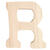 3D Holzbuchstabe 'R', 8cm extrastark - Buchstabe R