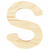 3D Holzbuchstabe 'S', 8cm extrastark - Buchstabe S