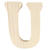 3D Holzbuchstabe 'U', 8cm extrastark - Buchstabe U