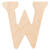 3D Holzbuchstabe 'W', 8cm extrastark - Buchstabe W