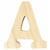 3D Holzbuchstabe 'A', 8cm extrastark