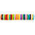 Kunststoff-Perlen, Itoshii, Zylinder gestreift, 9 x 10 mm, 21 Stk, Multicolor