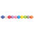 Kunststoff-Perlen, Itoshii, gestreift, rund, 6 mm, 65 Stk, Bunt