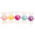Kunststoff-Perlen Itoshii, Bonbon, transparent, 22 x 12 x 12 mm, 6 Stk, Bunt