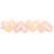 Kunststoff-Perlen, Herz holographisch, 17 x 15 x 9 mm, 12 Stk, Rosa