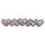 Kunststoff-Perlen, Herz holographisch, 17 x 15 x 9 mm, 12 Stk, Grau