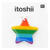Kunststoff-Anhnger, Itoshii, Stern, gestreift, 26 x 25 x 3 mm, 1 Stk, Regenbogen Bild 2