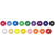Kunststoff Groloch-Perlen, Itoshii Ponii, rund, 9 x 6 mm, 400 Stk, Bunt