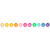 Kunststoff Groloch-Perlen, Itoshii Ponii, rund, 9 x 6 mm, 400 Stk, Matt Regenbogen - Matt Regenbogen