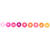 Kunststoff Groloch-Perlen, Itoshii Ponii, rund, 9 x 6 mm, 80 Stk, Beere Mix - Beere Mix