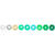 Kunststoff Groloch-Perlen, Itoshii Ponii, rund, 9 x 6 mm, 80 Stk, Grn Mix - Grn Mix