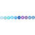 Kunststoff Groloch-Perlen, Itoshii Ponii, rund, 9 x 6 mm, 80 Stk, Blau Mix - Blau Mix