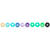 Kunststoff Groloch-Perlen, Itoshii Ponii, rund, 9 x 6 mm, 80 Stk, Aqua Mix - Aqua Mix