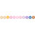 Kunststoff Groloch-Perlen, Itoshii Ponii, rund, 9 x 6 mm, 80 Stk, Pastell Mix - Pastell Mix