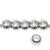 Metall Groloch-Perlen, Itoshii Ponii, Perle, 9 x 7 mm, 20 Stk, Silber Bild 2