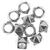 Metall Groloch-Perlen, Itoshii Ponii, Polygon, 11 x 7 mm, 10 Stk, Silber