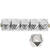 Metall Groloch-Perlen, Itoshii Ponii, Polygon, 11 x 7 mm, 10 Stk, Silber Bild 2
