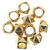 Metall Groloch-Perlen, Itoshii Ponii, Polygon, 11 x 7 mm, 10 Stk, Gold