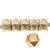 Metall Groloch-Perlen, Itoshii Ponii, Polygon, 11 x 7 mm, 10 Stk, Gold Bild 2