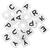 Kunststoff Wrfelperlen Set, Itoshii Ponii, 10 mm, 20 Stk, Fresh-Crazy-Lucky-Happy, Wei Bild 2