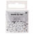 Kunststoff-Perlen, wei, rund, 7 x 4 mm, 165 Stk, Herzen Silber