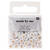 Kunststoff-Perlen, wei, rund, 7 x 4 mm, 165 Stk, Herzen Gold